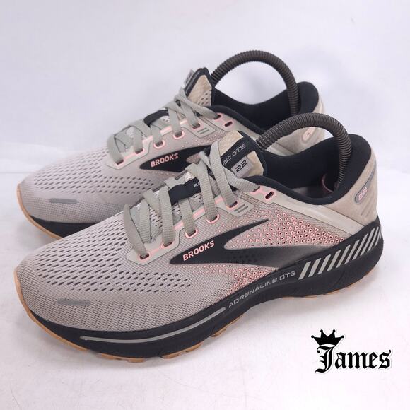 Brooks Adrenaline GTS 22 Athletic Running Shoe Womens Size 7.5 1203531B035 Gray - Picture 1 of 10